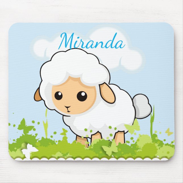 Cutest Little Lamb Mouse Pad (Front)