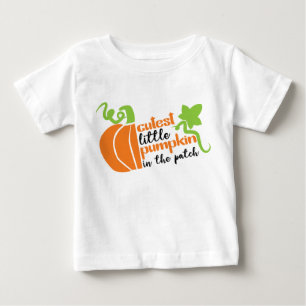 Cutest Little Pumpkin in the Patch Autumn Baby T-Shirt