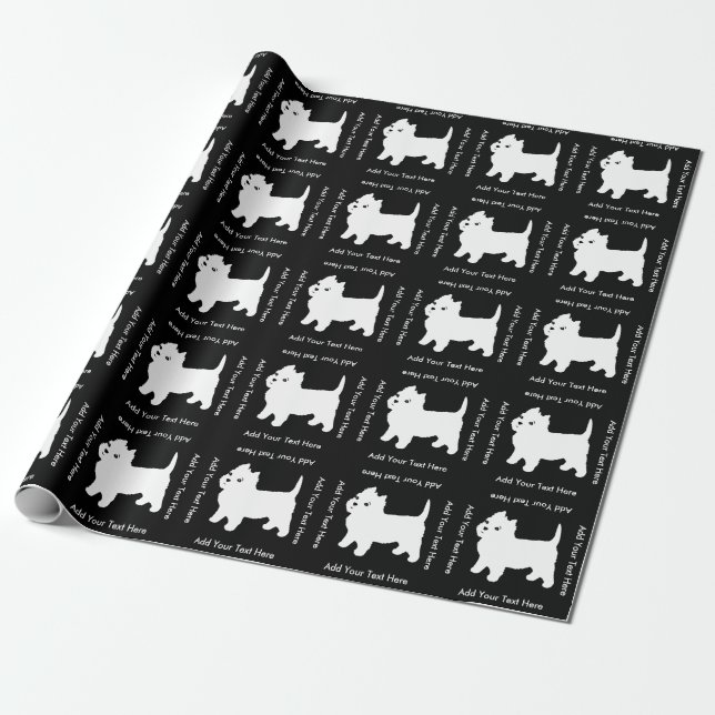 Cutest Little Westie Dog - Westhighland Terrier Wrapping Paper (Unrolled)