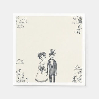 Cutest Married Couple Cartoon Napkin