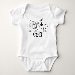 Cutest Mermaid Under the Sea Baby Bodysuit