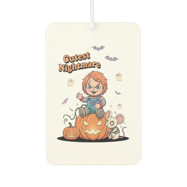 Cutest Nightmare Chucky Halloween Air Freshener (Front)