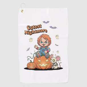Cutest Nightmare Chucky Halloween Golf Towel