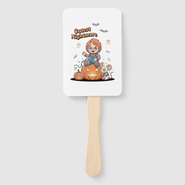 Cutest Nightmare Chucky Halloween Hand Fan (Front)