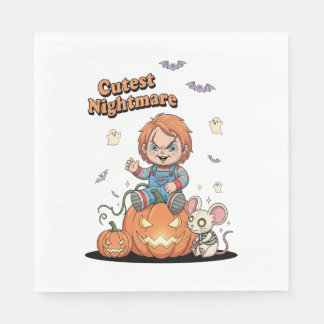 Cutest Nightmare Chucky Halloween Napkin