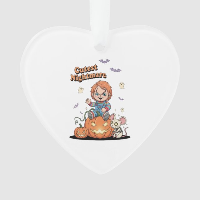 Cutest Nightmare Chucky Halloween Ornament (Front)