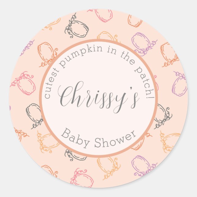Cutest Pumpkin  Classic Round Sticker (Front)