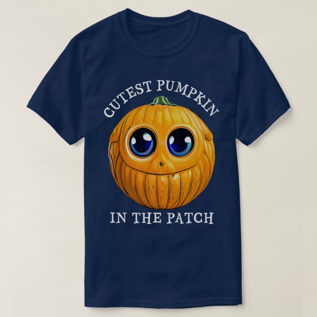 Cutest Pumpkin In The Patch Adorable Halloween Cos T-Shirt (Design Front)