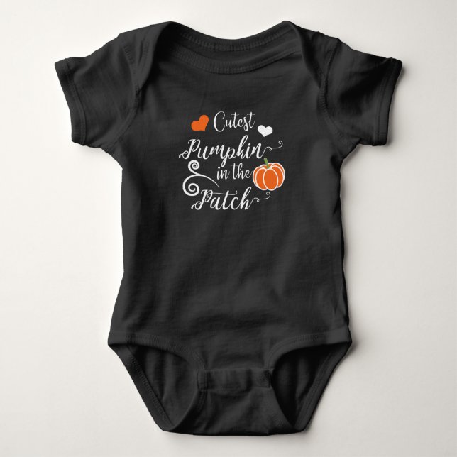 cutest pumpkin in the patch baby bodysuit (Front)