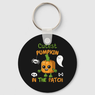 Cutest Pumpkin In The Patch Boy Girl Toddler Fall Keychain