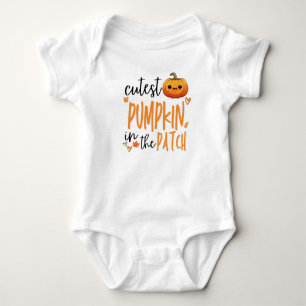 Cutest Pumpkin in the Patch, Fall First Halloween Baby Bodysuit