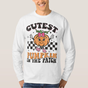 Cutest Pumpkin In The Patch Funny Halloween Thanks T-Shirt