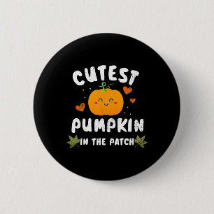 Cutest Pumpkin In The Patch Halloween Fall Costume 2 Inch Round Button