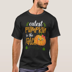Cutest Pumpkin In The Patch Halloween Fall Girls T T-Shirt
