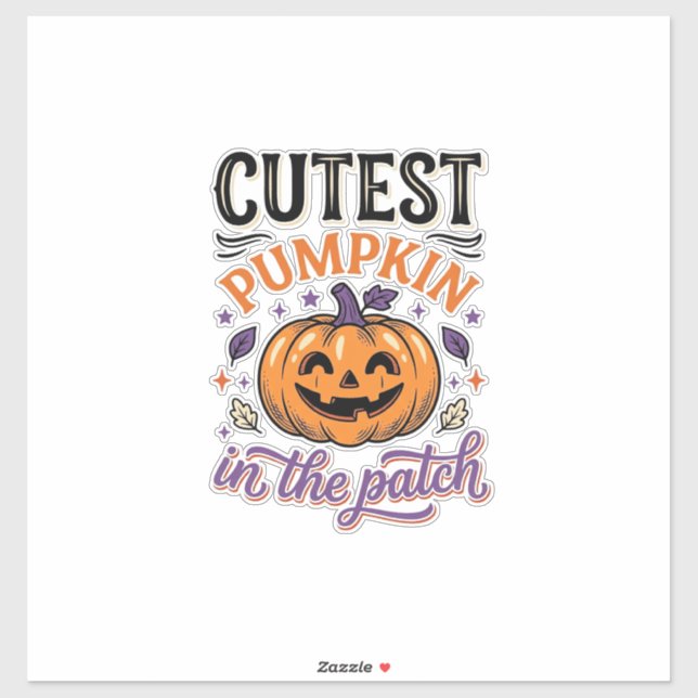 Cutest Pumpkin In The Patch Halloween Shirt Design (Sheet)