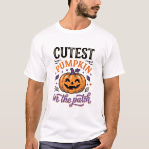 Cutest Pumpkin In The Patch Halloween Shirt Design