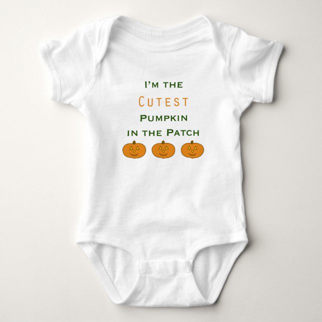 Cutest Pumpkin in the Patch Infant Bodysuit (Front)