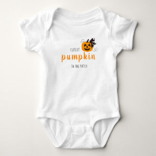 Cutest Pumpkin In The Patch Jack O Lantern Orange Baby Bodysuit