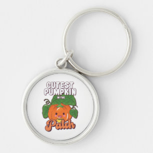 cutest pumpkin in the patch keychain