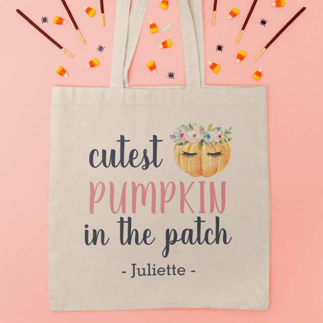 Cutest Pumpkin in the Patch | Personalized Kids Tote Bag (Creator Uploaded)