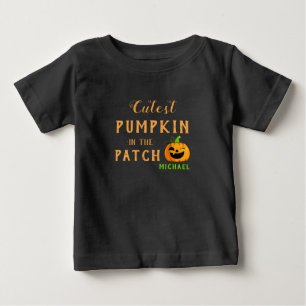 Cutest Pumpkin in the Patch Personalized Unisex Baby T-Shirt