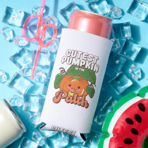 cutest pumpkin in the patch seltzer can cooler