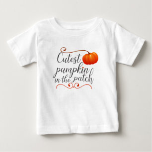 cutest pumpkin in the patch thanksgiving fall baby T-Shirt