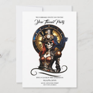 Cutest Steampunk Skeleton  Invitation