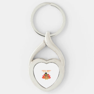 Cutest Turkey In Flock Happy Thanksgiving Day Boy  Keychain