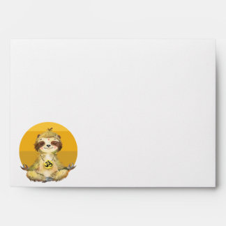cutest watercolor Sloth  Envelope