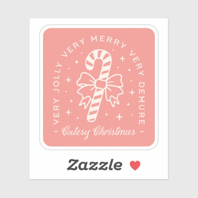 Cutesy Christmas preppy candy cane bow (Sheet)