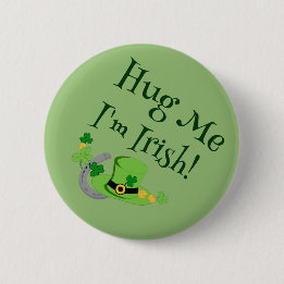 Cutesy Luck for the Irish 2 Inch Round Button