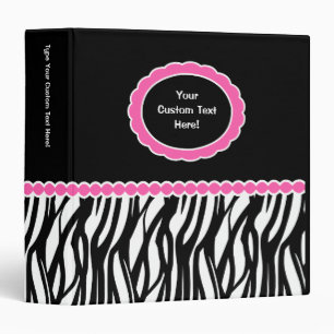 Cutesy Zebra Binder