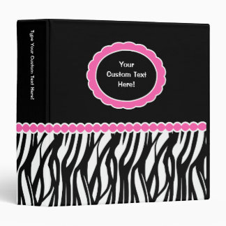 Cutesy Zebra Binder