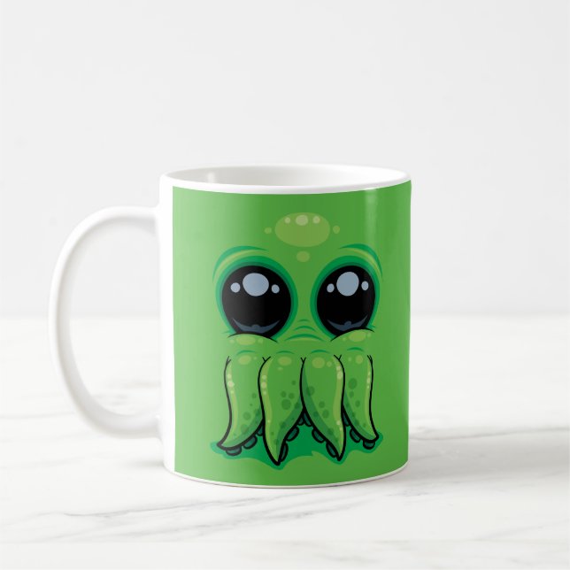 Cutethulhu Cute Cthulhu Face Coffee Mug (Left)