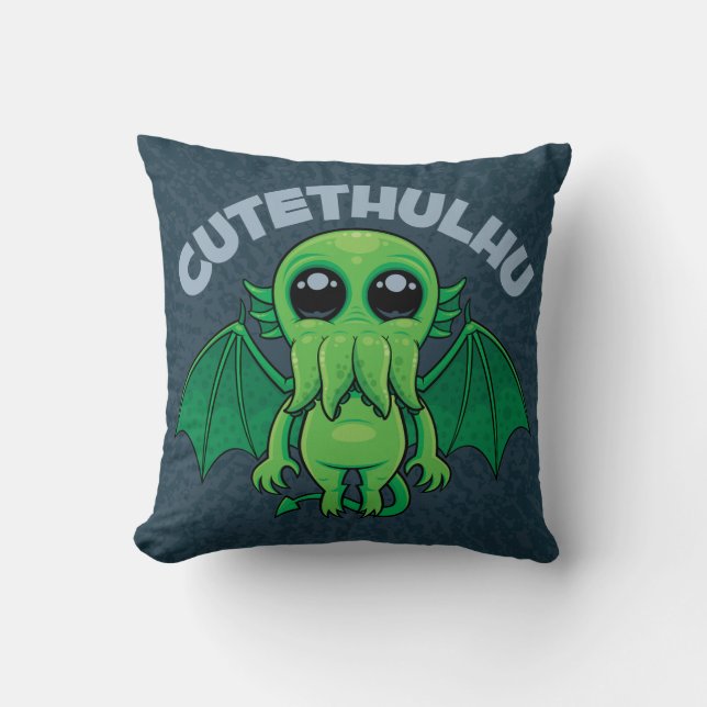 Cutethulhu Throw Pillow (Front)