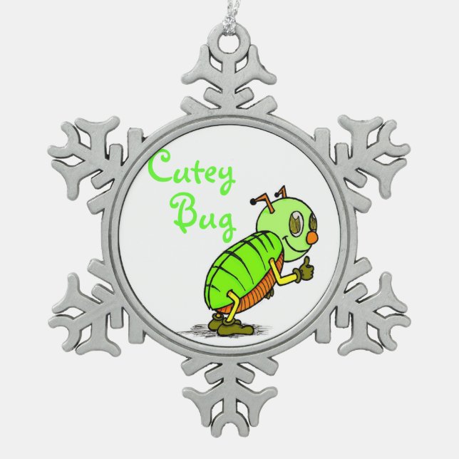 Cutey Bug Pewter Ornament (Front)
