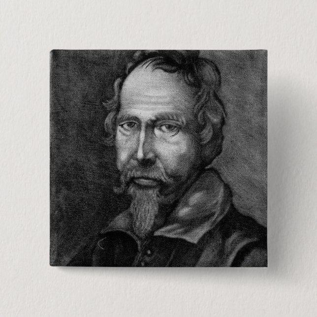 Cuthbert Mayne, 1579 2 Inch Square Button (Front)