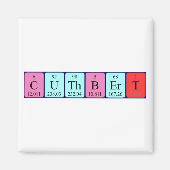 Cuthbert periodic table name magnet (Front)