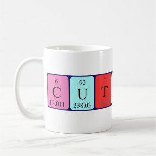 Cuthbert periodic table name mug