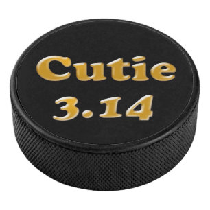 Cutie 3.14 Pi Day Hockey Puck