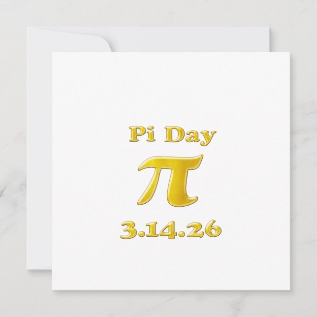 Cutie 3.14 Pi Day Invitation (Front)