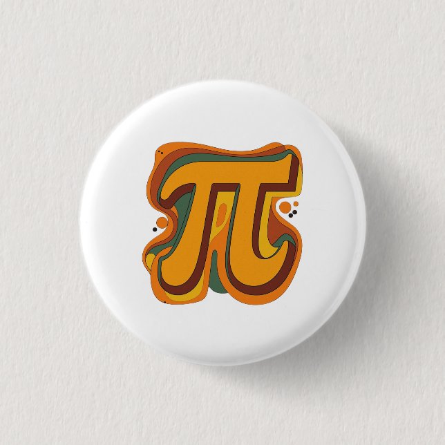 Cutie 3.14 Pi Day Magnet 1 Inch Round Button (Front)