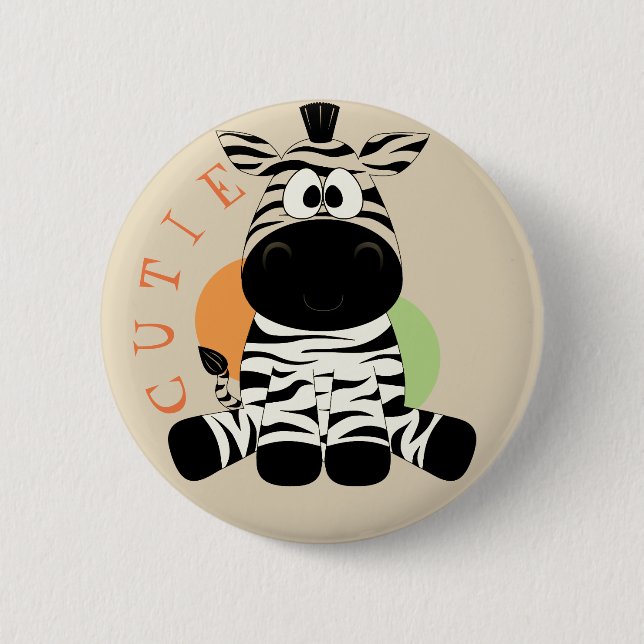 Cutie Baby Zebra Button (Front)