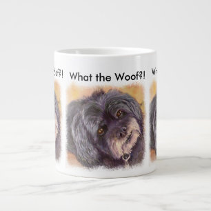 CUTIE BLACK COCK-A-POO MIX LARGE COFFEE MUG