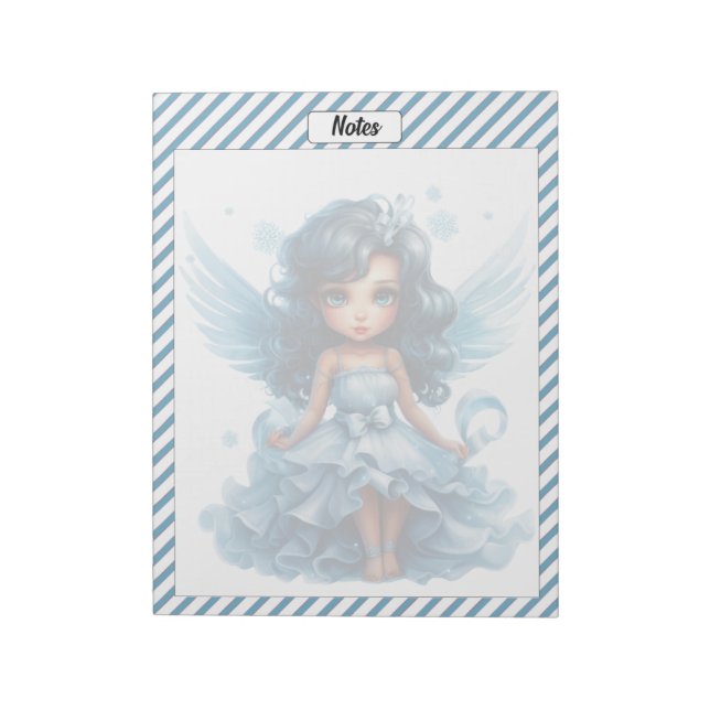 Cutie Blue Christmas Notepad (Rotated)