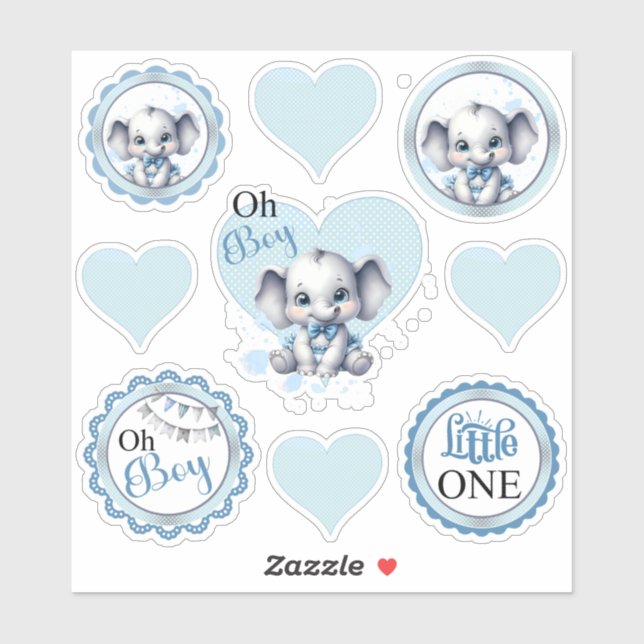Cutie Blue Elephant - Little Peanut (Sheet)