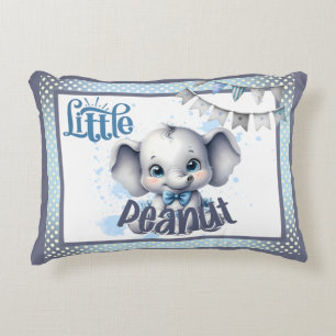 Cutie Blue Elephant - Little Peanut  Accent Pillow