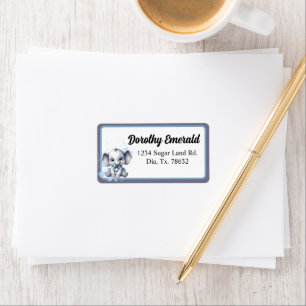 Cutie Blue Elephant - Little Peanut Label