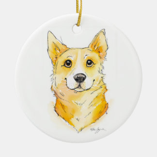 Cutie Corgi Ceramic Ornament